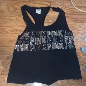 PINK racer back tank top